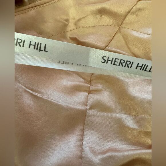 Sherri Hill (SIZE 4) Blush Pink Bedazzled 2-Pc Skirt Crop Dress - Picture 12 of 13